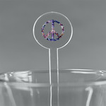 Tie Dye 7" Round Plastic Stir Sticks - Clear