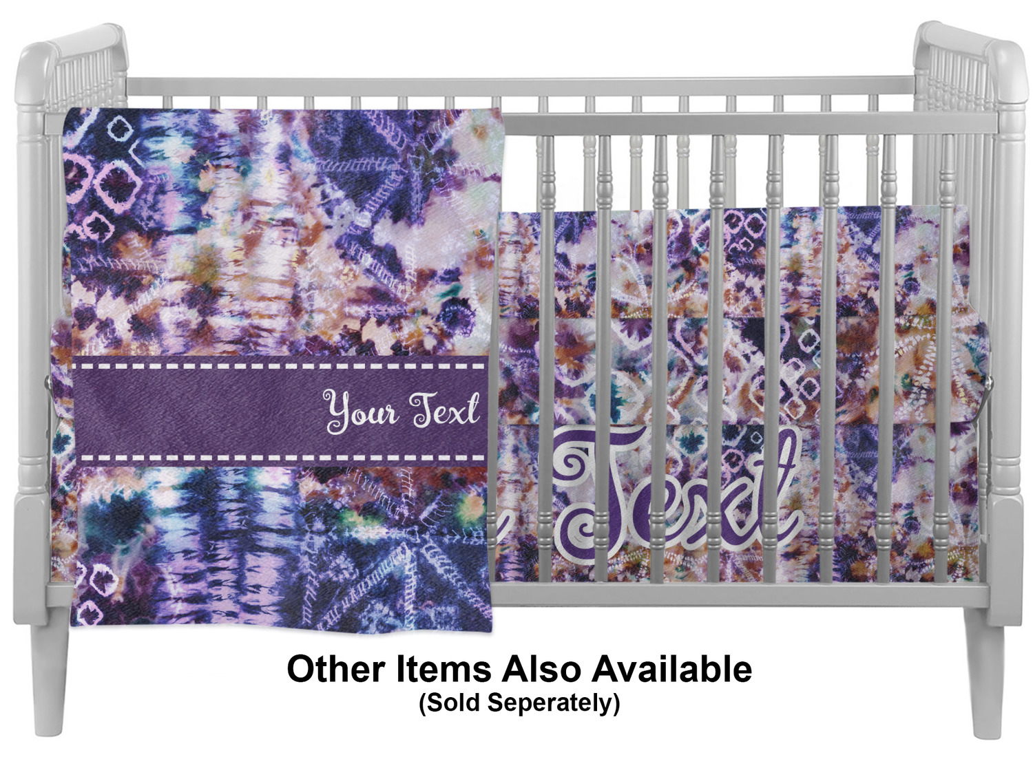 Tie Dye Crib Bumper Pads Personalized Youcustomizeit