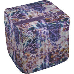 Tie Dye Cube Pouf Ottoman - 18" (Personalized)