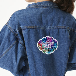 Tie Dye Twill Iron On Patch - Custom Shape - X-Large (Personalized)