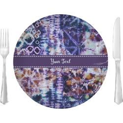 Tie Dye Glass Lunch / Dinner Plate 10" (Personalized)