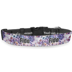Tie Dye Deluxe Dog Collar - Medium (11.5" to 17.5") (Personalized)