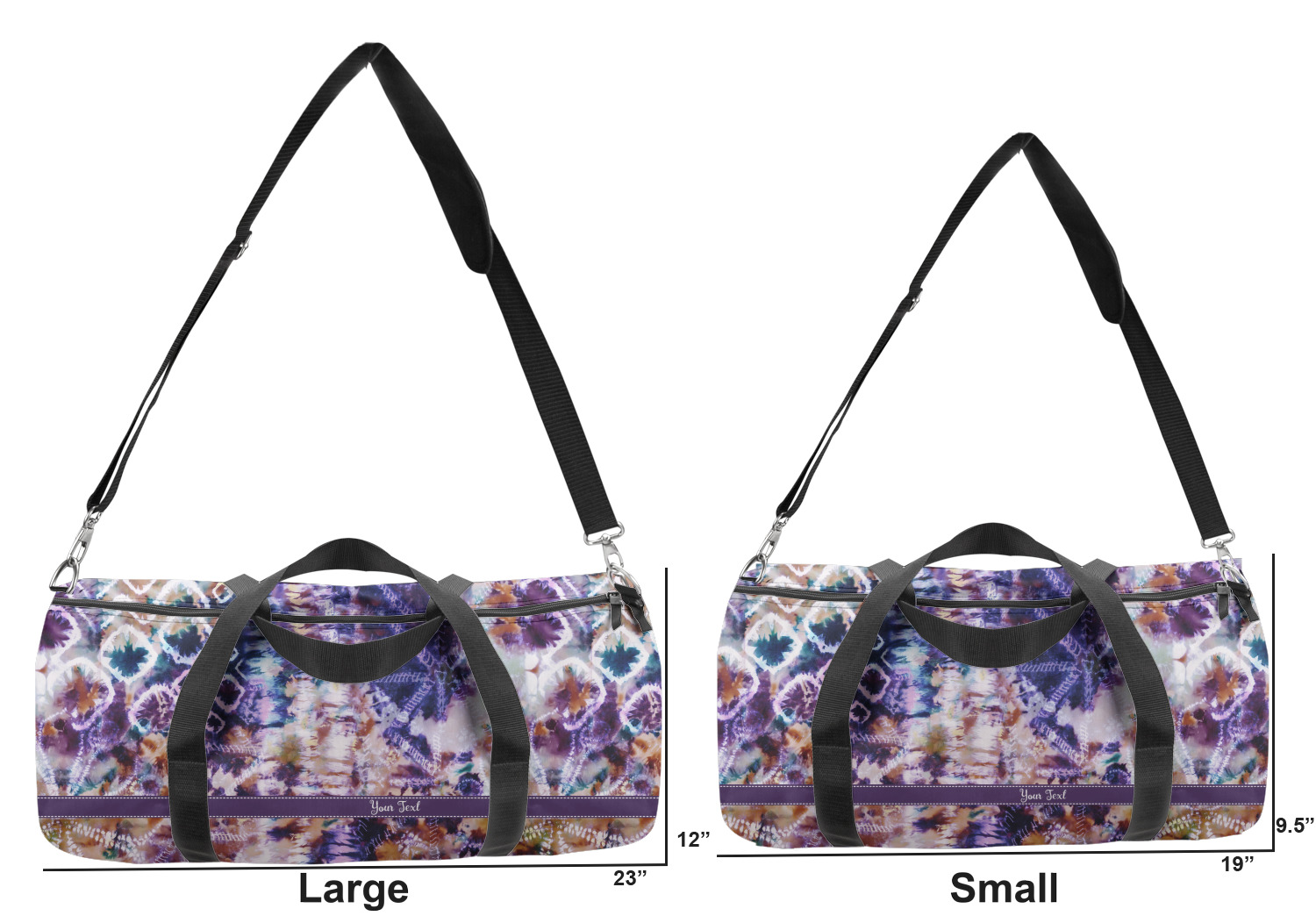 tie dye duffle bag