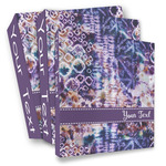 Tie Dye 3 Ring Binder - Full Wrap (Personalized)