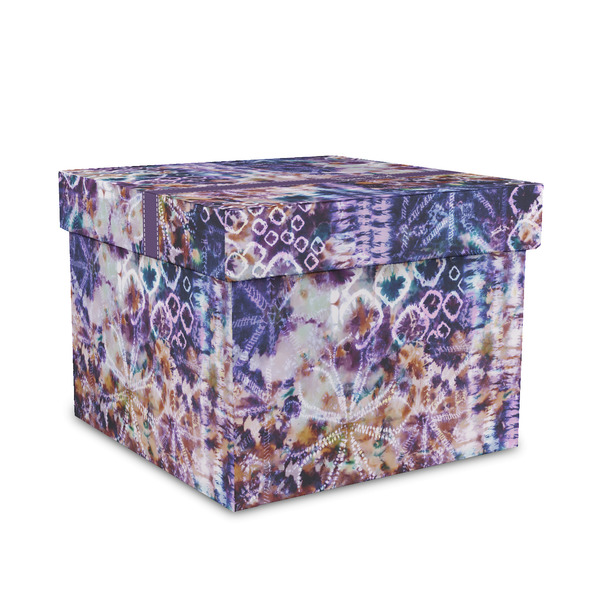 Custom Tie Dye Gift Box with Lid - Canvas Wrapped - Medium (Personalized)