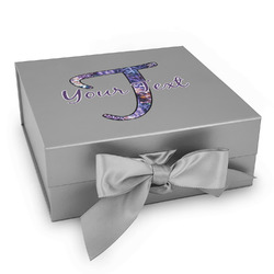 Tie Dye Gift Box with Magnetic Lid - Silver