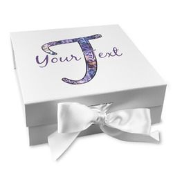 Tie Dye Gift Box with Magnetic Lid - White