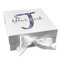 Tie Dye Gift Boxes with Magnetic Lid - White - Front