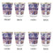 Tie Dye Glass Shot Glass - with gold rim - Set of 4 - APPROVAL