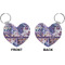 Tie Dye Heart Keychain (Front + Back)