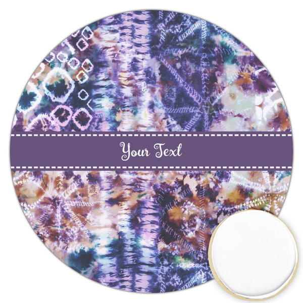 Custom Tie Dye Printed Cookie Topper - 3.25" (Personalized)