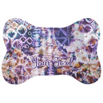 Tie Dye Bone Shaped Dog Food Mat (Personalized)