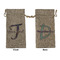 Tie Dye Large Burlap Gift Bags - Front & Back