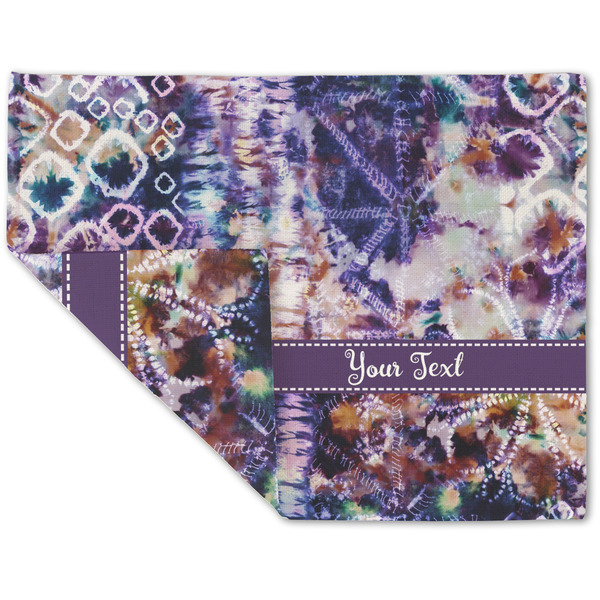 Custom Tie Dye Double-Sided Linen Placemat - Single w/ Name or Text