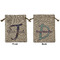 Tie Dye Medium Burlap Gift Bag - Front and Back