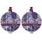 Tie Dye Metal Ball Ornament - Front and Back