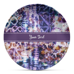 Tie Dye Microwave Safe Plastic Plate - Composite Polymer (Personalized)