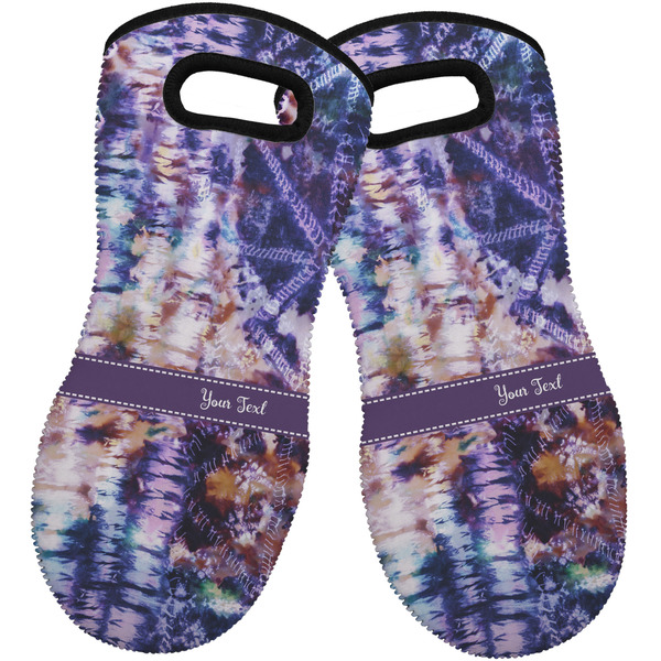 Custom Tie Dye Neoprene Oven Mitts - Set of 2 w/ Name or Text