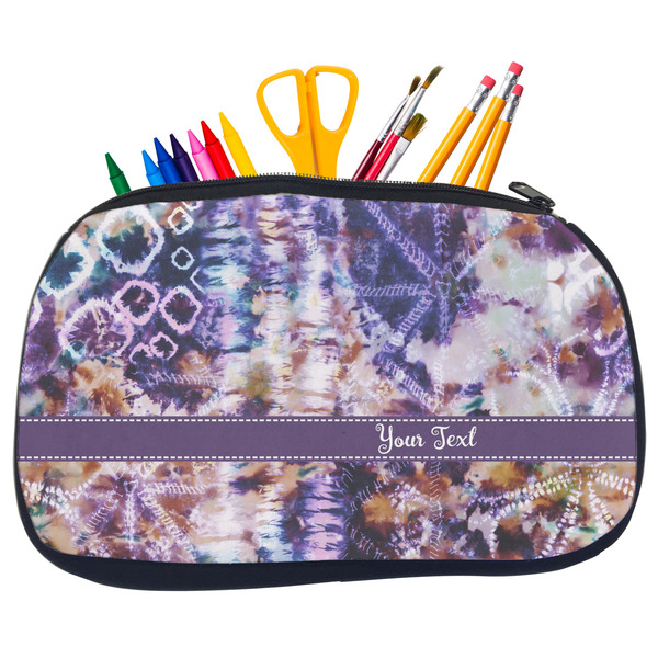 Custom Tie Dye Neoprene Pencil Case - Medium w/ Name or Text