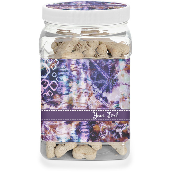 Custom Tie Dye Dog Treat Jar (Personalized)