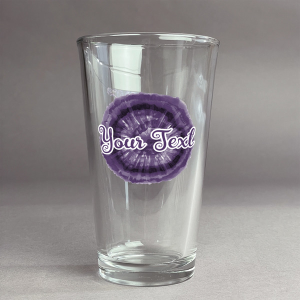 Custom Tie Dye Pint Glass - Full Color Logo (Personalized)