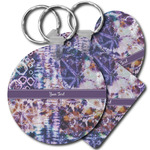 Tie Dye Plastic Keychain (Personalized)