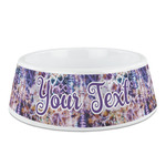 Tie Dye Plastic Dog Bowl - Medium (Personalized)