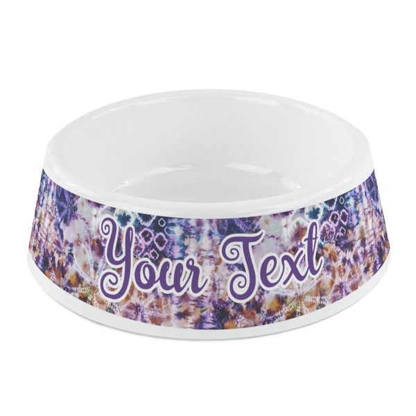 Custom Tie Dye Plastic Dog Bowl - Small (Personalized)