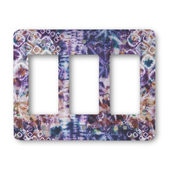 Tie Dye Rocker Style Light Switch Cover - Three Switch