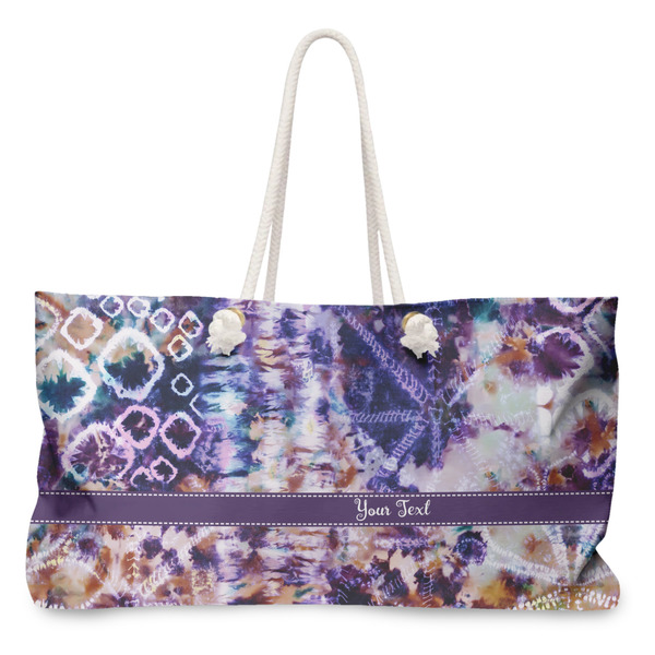 Custom Tie Dye Large Tote Bag with Rope Handles (Personalized)