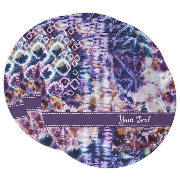 Custom Tie Dye Round Paper Coasters w/ Name or Text