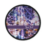 Tie Dye Iron On Round Patch w/ Name or Text