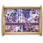 Tie Dye Natural Wooden Tray - Large (Personalized)