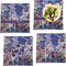 Tie Dye Set of Square Dinner Plates