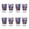 Tie Dye Shot Glass - White - Set of 4 - APPROVAL