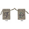 Tie Dye Small Burlap Gift Bag - Front and Back