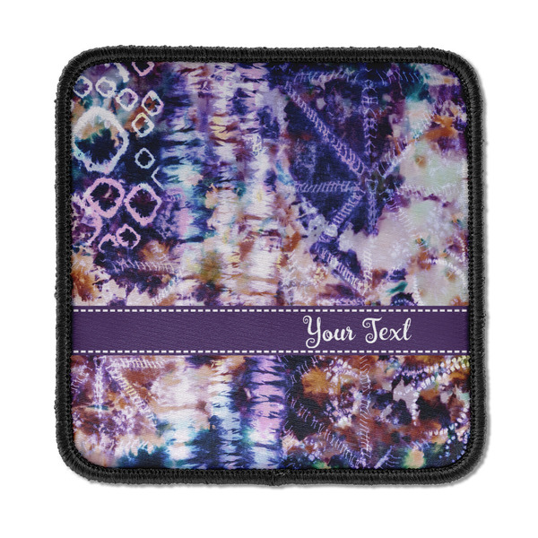 Custom Tie Dye Iron On Square Patch w/ Name or Text