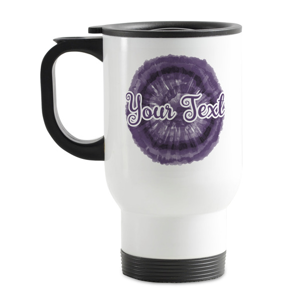 Custom Tie Dye Stainless Steel Travel Mug with Handle