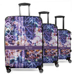 Tie Dye 3 Piece Luggage Set - 20" Carry On, 24" Medium Checked, 28" Large Checked (Personalized)