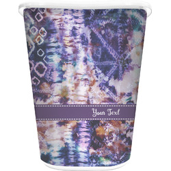 Tie Dye Waste Basket - Double Sided (White) (Personalized)