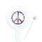 Tie Dye White Plastic 7" Stir Stick - Round - Closeup