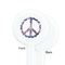 Tie Dye White Plastic 7" Stir Stick - Single Sided - Round - Front & Back