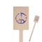 Tie Dye Wooden 6.25" Stir Stick - Rectangular - Closeup