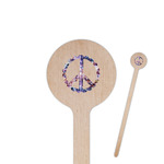 Tie Dye 6" Round Wooden Stir Sticks - Single Sided