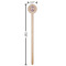 Tie Dye Wooden 7.5" Stir Stick - Round - Dimensions