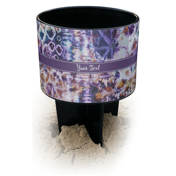 Custom Tie Dye Black Beach Spiker Drink Holder (Personalized)