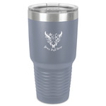 Boho 30 oz Stainless Steel Tumbler - Grey - Single-Sided (Personalized)