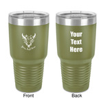 Boho 30 oz Stainless Steel Tumbler - Olive - Double-Sided (Personalized)