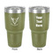 Boho 30 oz Stainless Steel Ringneck Tumbler - Olive - Double Sided - Front & Back