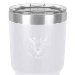 Boho 30 oz Stainless Steel Tumbler - White - Single-Sided (Personalized)